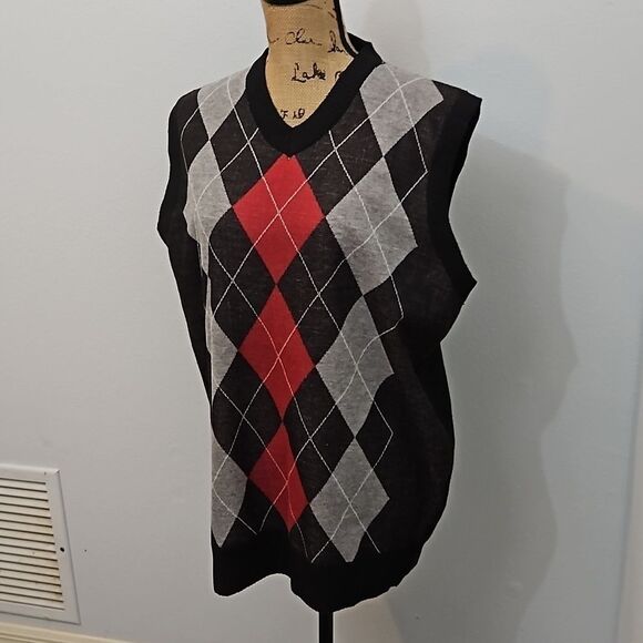 True Rock Men's argyle vest size Large - Picture 4 of 12